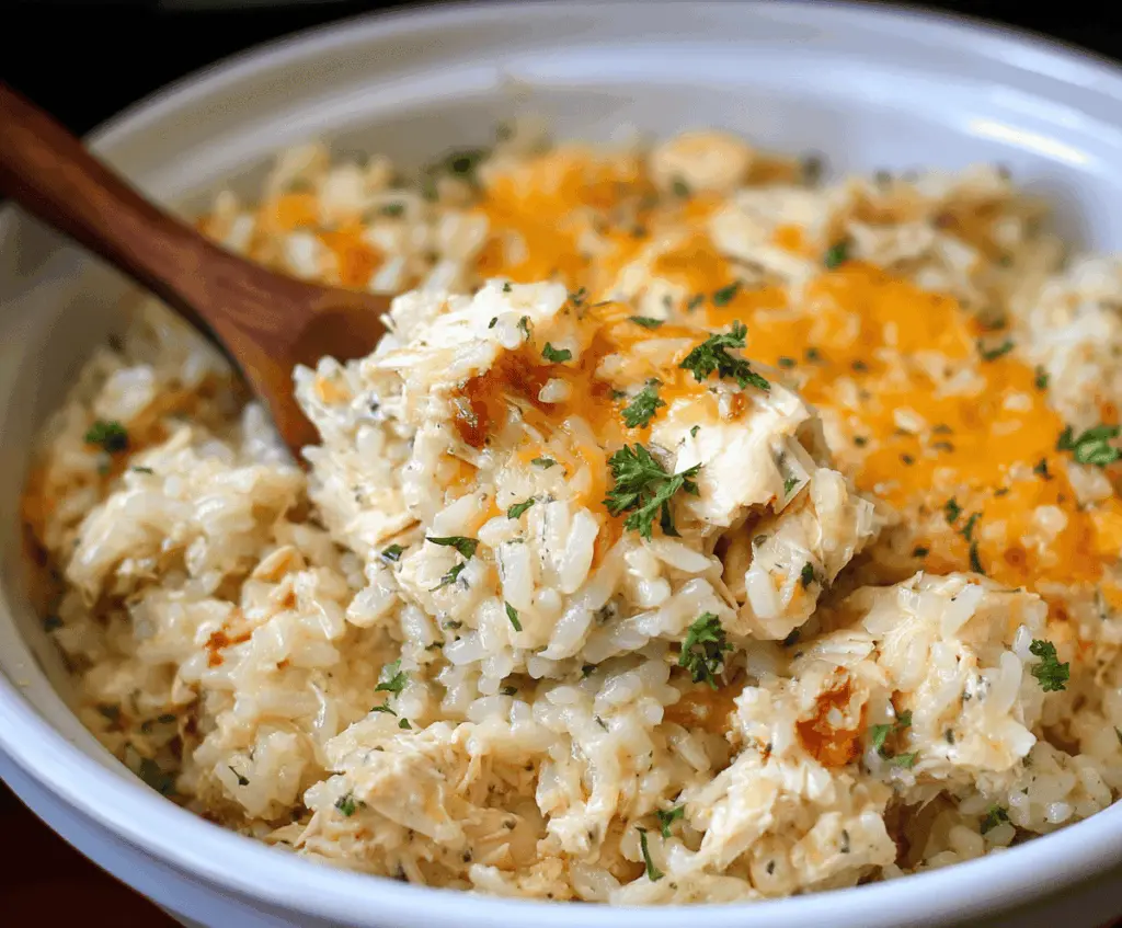 Easy Crockpot Chicken and Rice Recipe