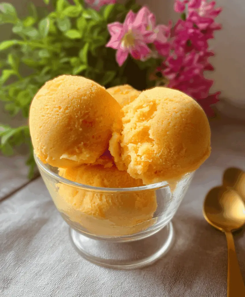 Creamy Perfect Peach Sorbet Recipe