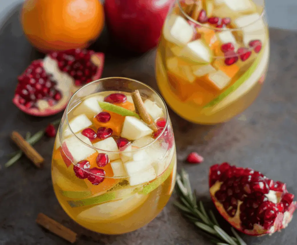 Apple Cider Sangria with Fresh Fall Fruits