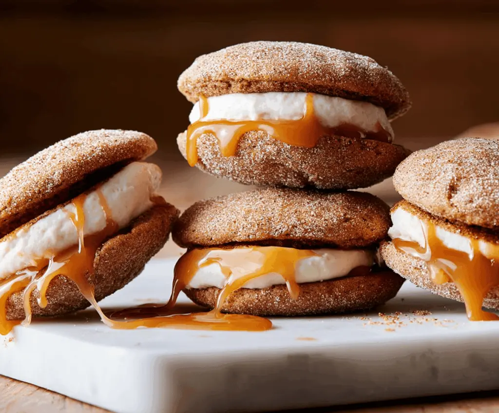 Apple Cider Whoopie Pie Cookies with Caramel