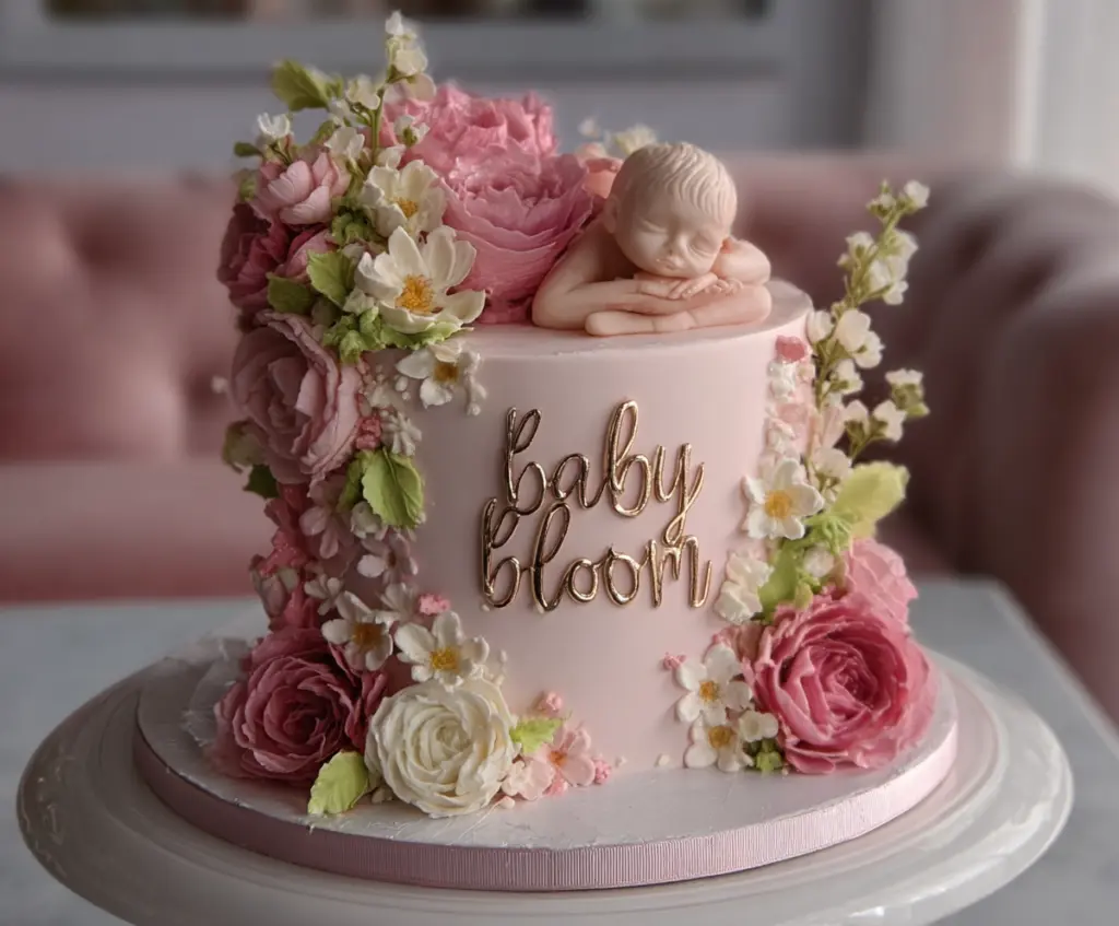 Baby in Bloom Cake