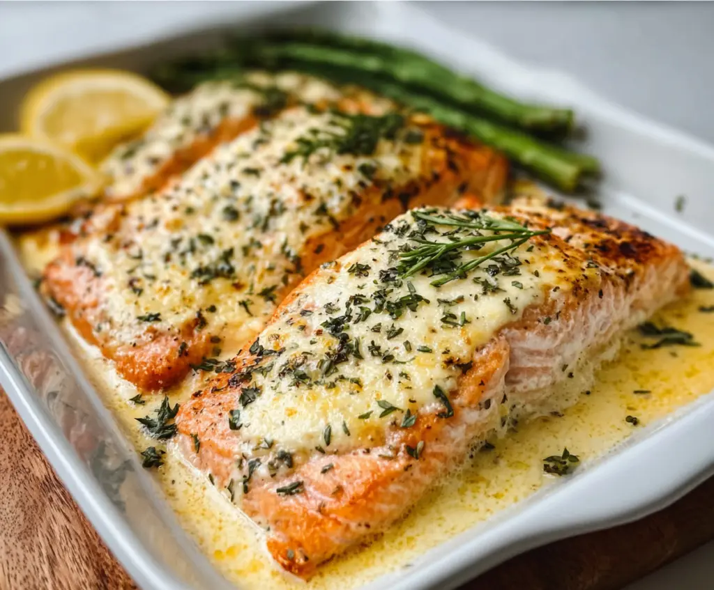 Baked Boursin Salmon recipe