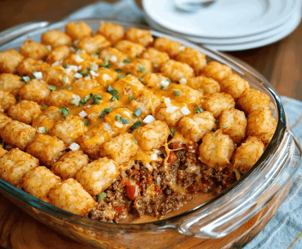 Cheeseburger Tater Tot Casserole