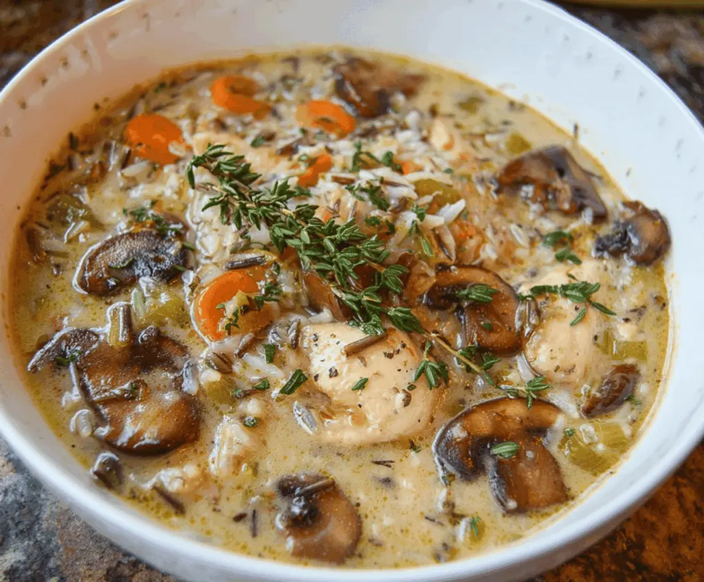 Chicken mushroom wild rice soup recipe