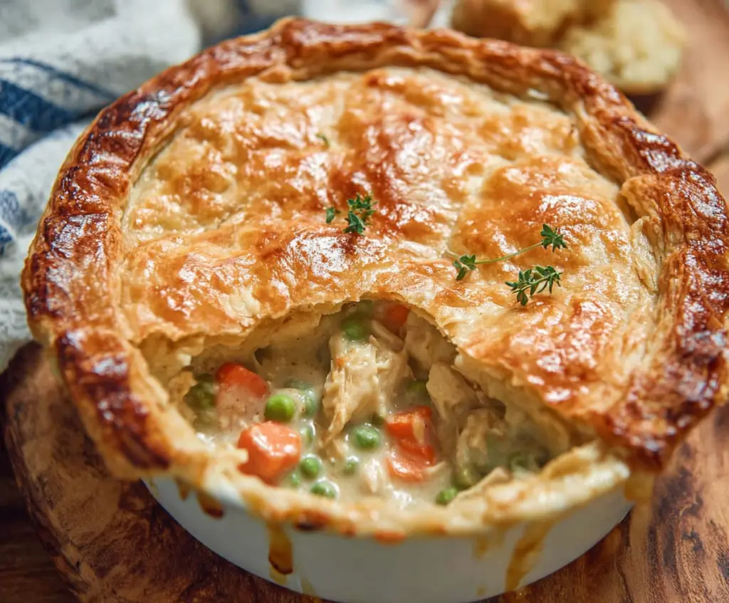 Chicken Pot Pie with Flaky Crust