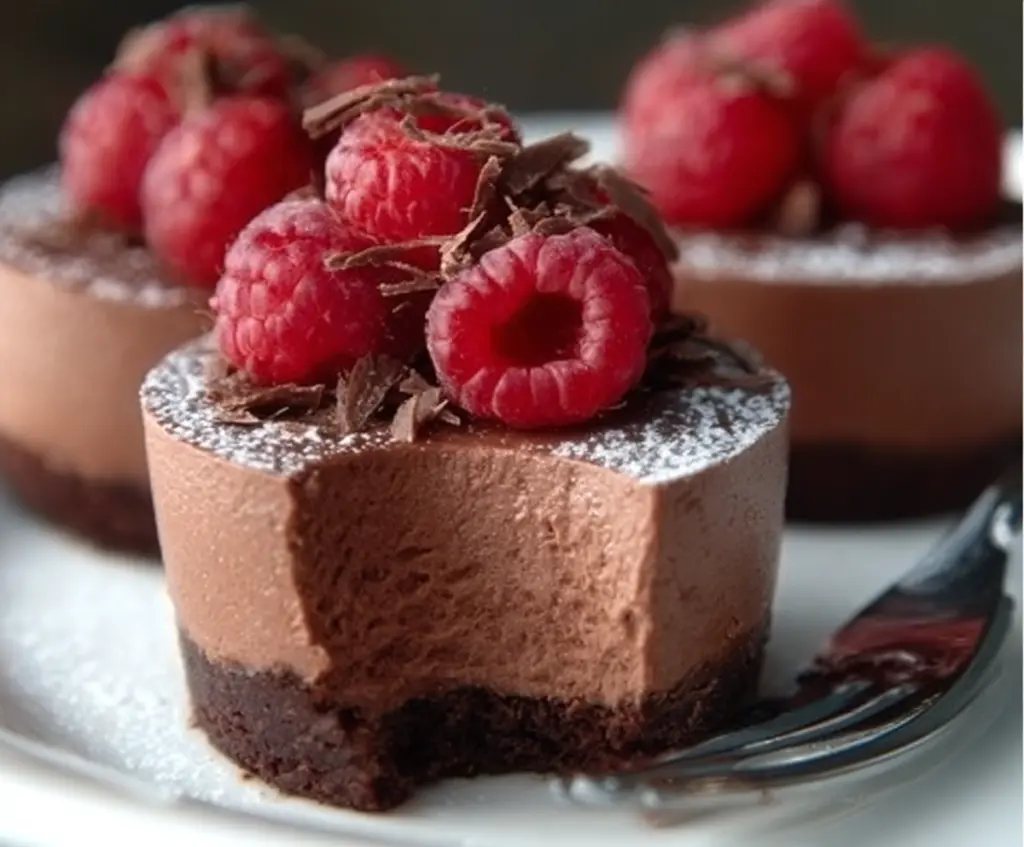 Chocolate Raspberry Mousse Cups