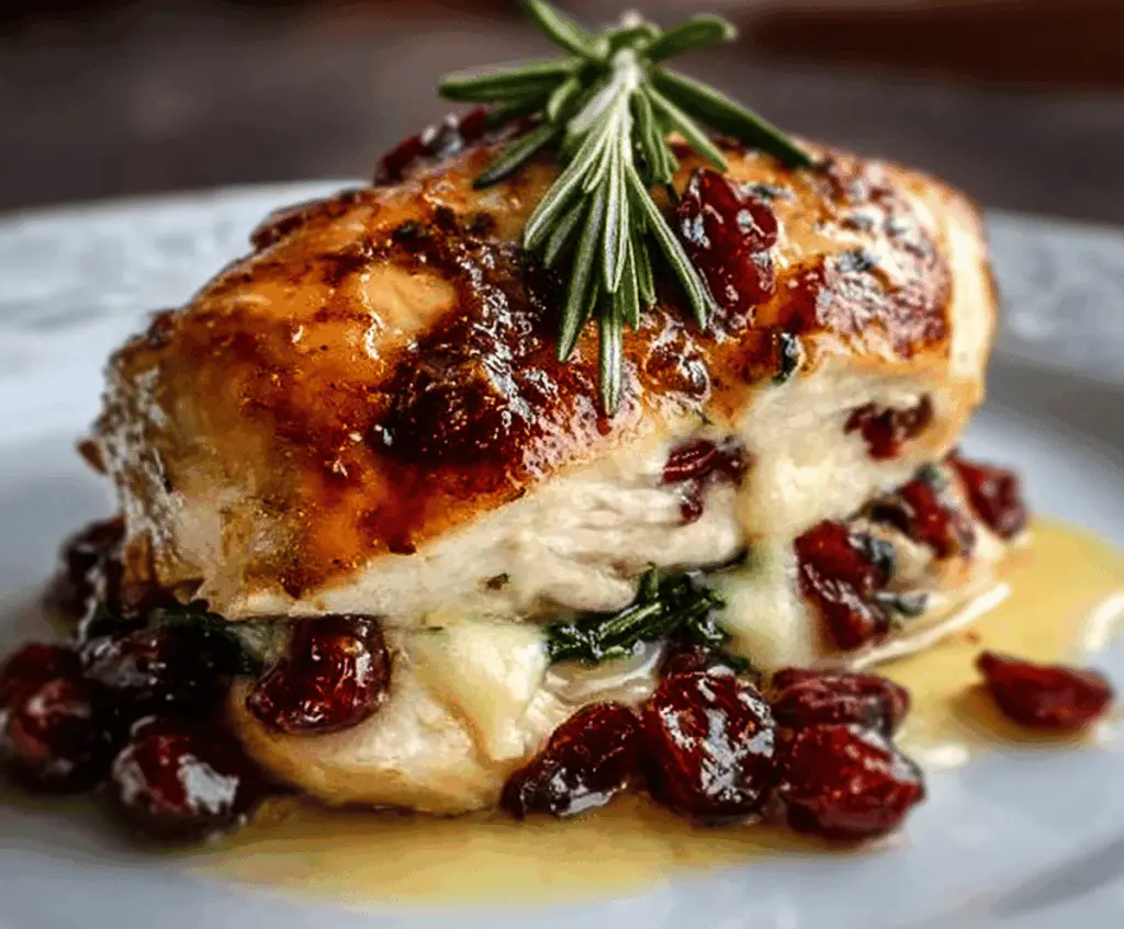 Cranberry Brie Stuffed Chicken