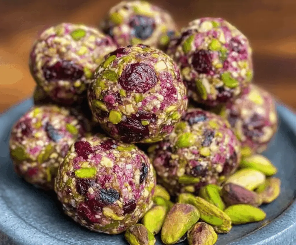 Cranberry Pistachio Energy Bites