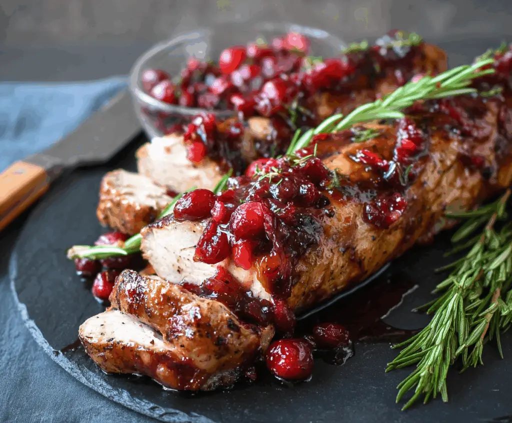 Cranberry Rosemary Pork Tenderloin