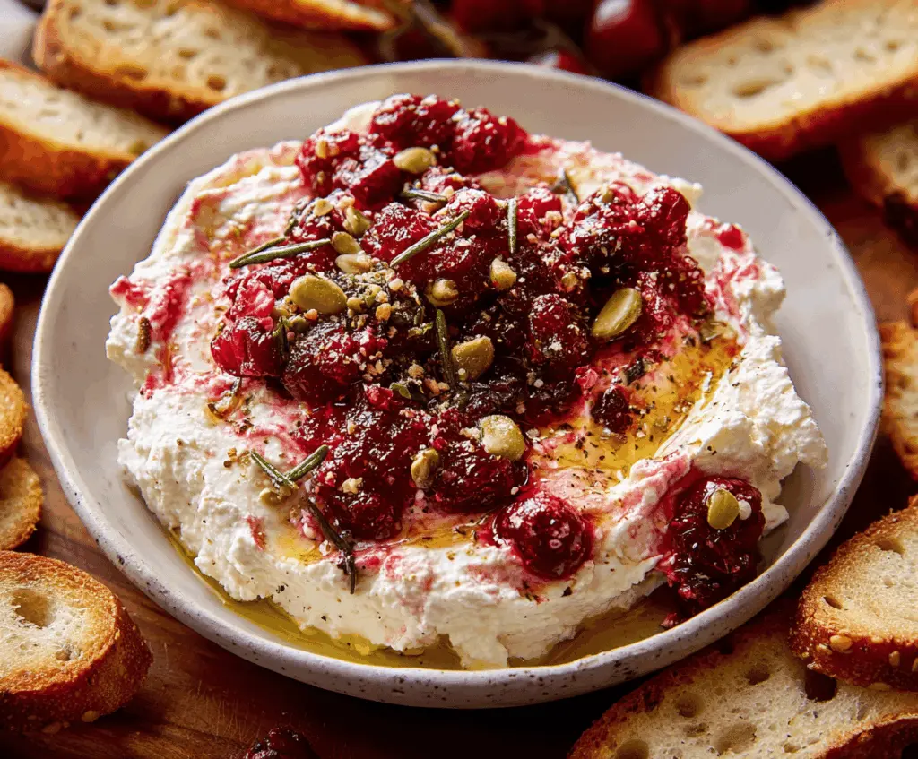 Cranberry Whipped Feta Dip