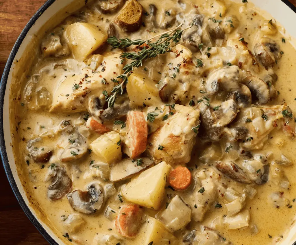 Creamy Chicken and Mushroom Stew