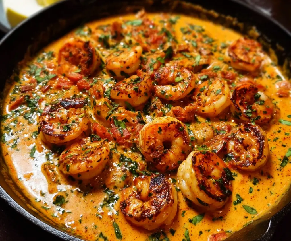 Creamy Garlic-Paprika Shrimp Skillet