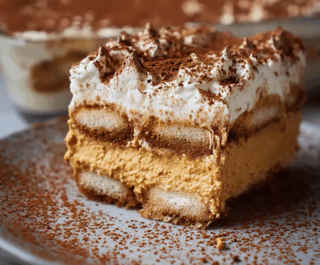 Creamy Pumpkin Spice Tiramisu