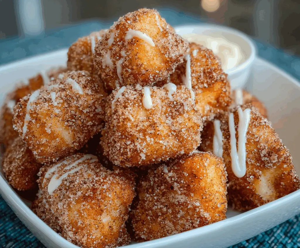 Crispy Angel Cake Churro Bites