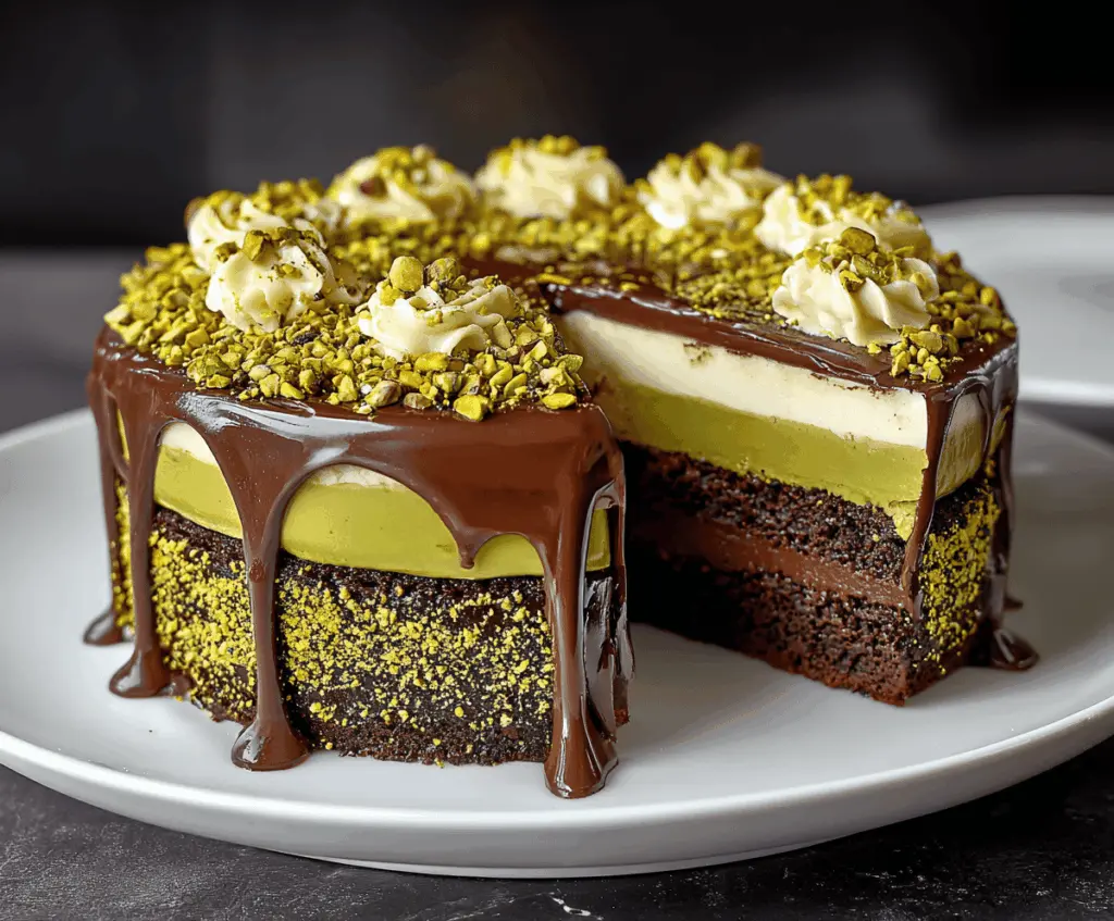 Dubai Chocolate Pistachio Cake