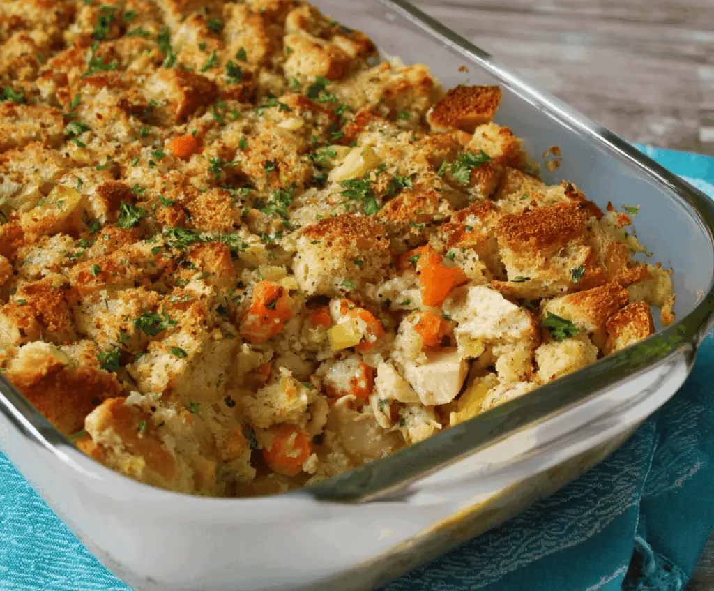 Easy Chicken Stuffing Casserole