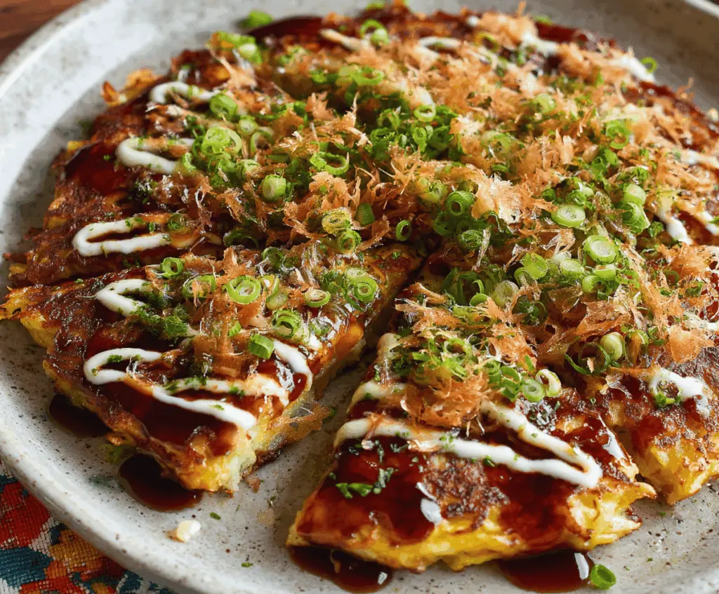 Easy Okonomiyaki Recipe for Savory Japanese Pancakes
