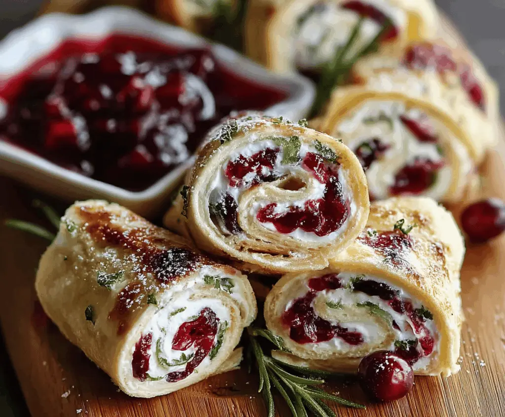 Festive Christmas Cranberry Roll Ups