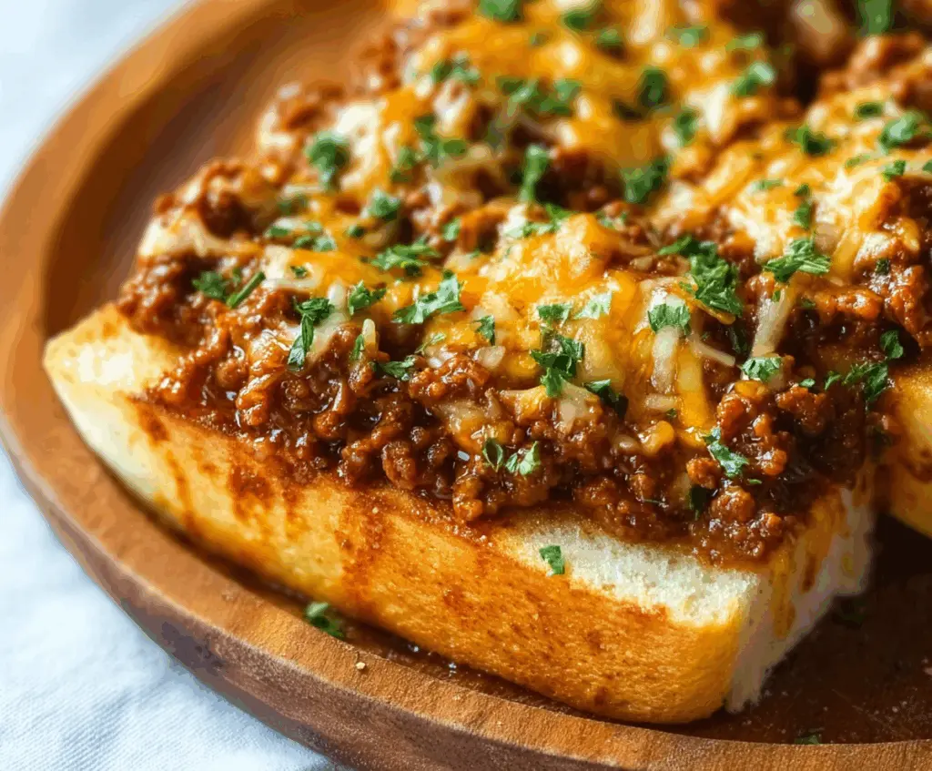 Garlic Bread Sloppy Joes