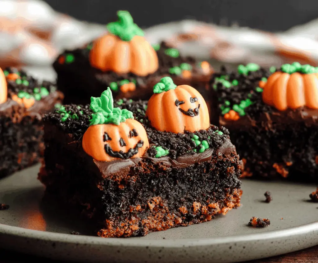 Halloween Pumpkin Patch Brownies