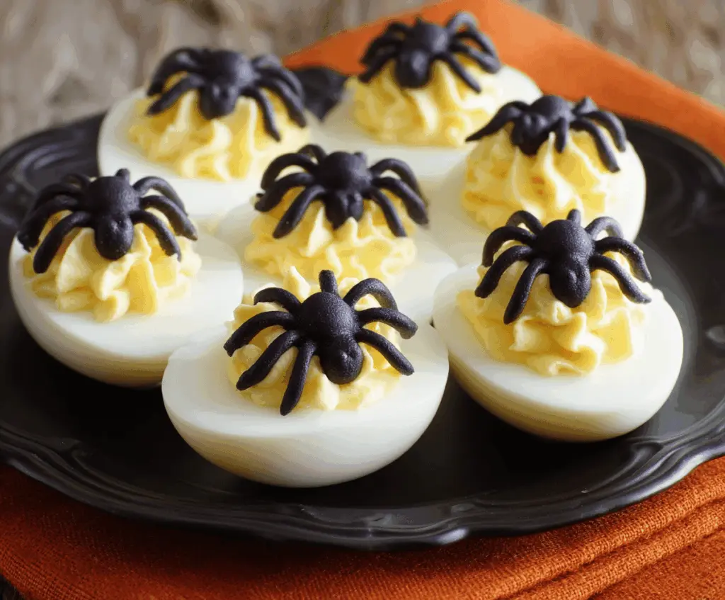 Halloween Spider Deviled Eggs