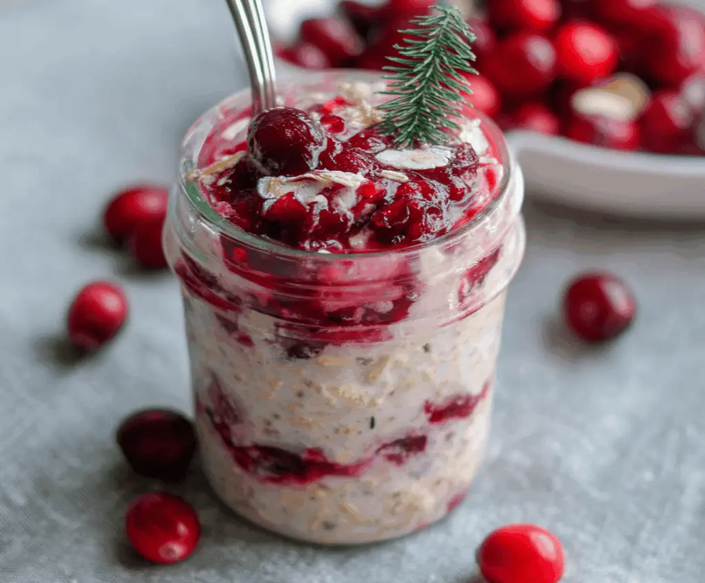 Healthy Cranberry Overnight Oats, Sweet, Tangy, and So Easy