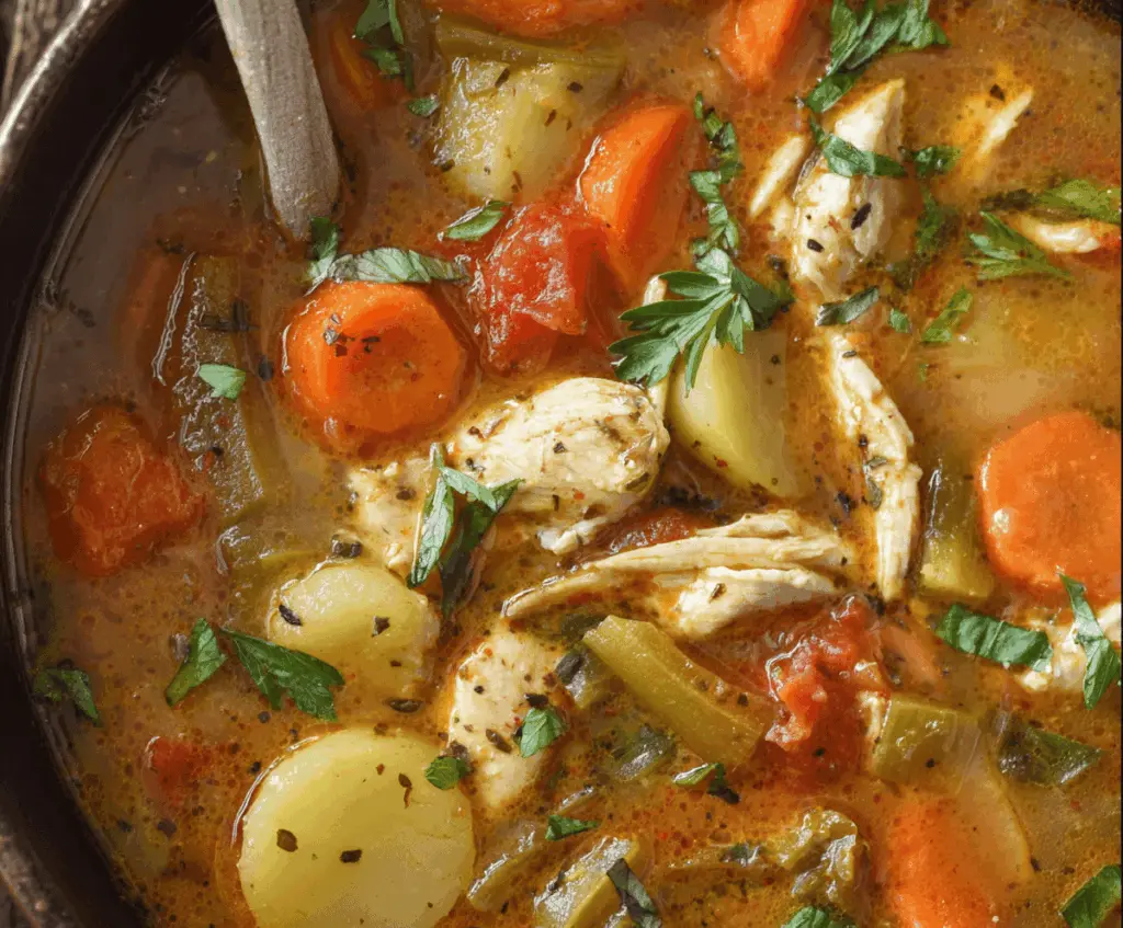 Hearty Chicken Stew with Fresh Vegetables