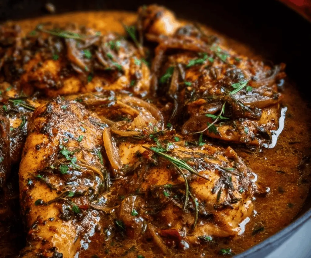 Herb-Infused Smothered Chicken
