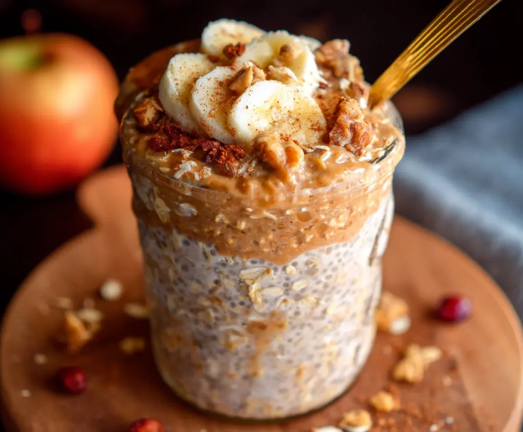 High Protein Gingerbread Overnight Oats