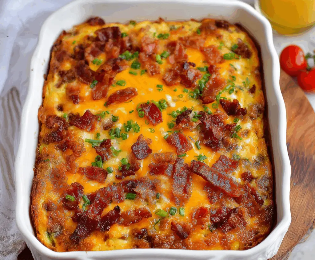 Loaded Overnight Breakfast Casserole