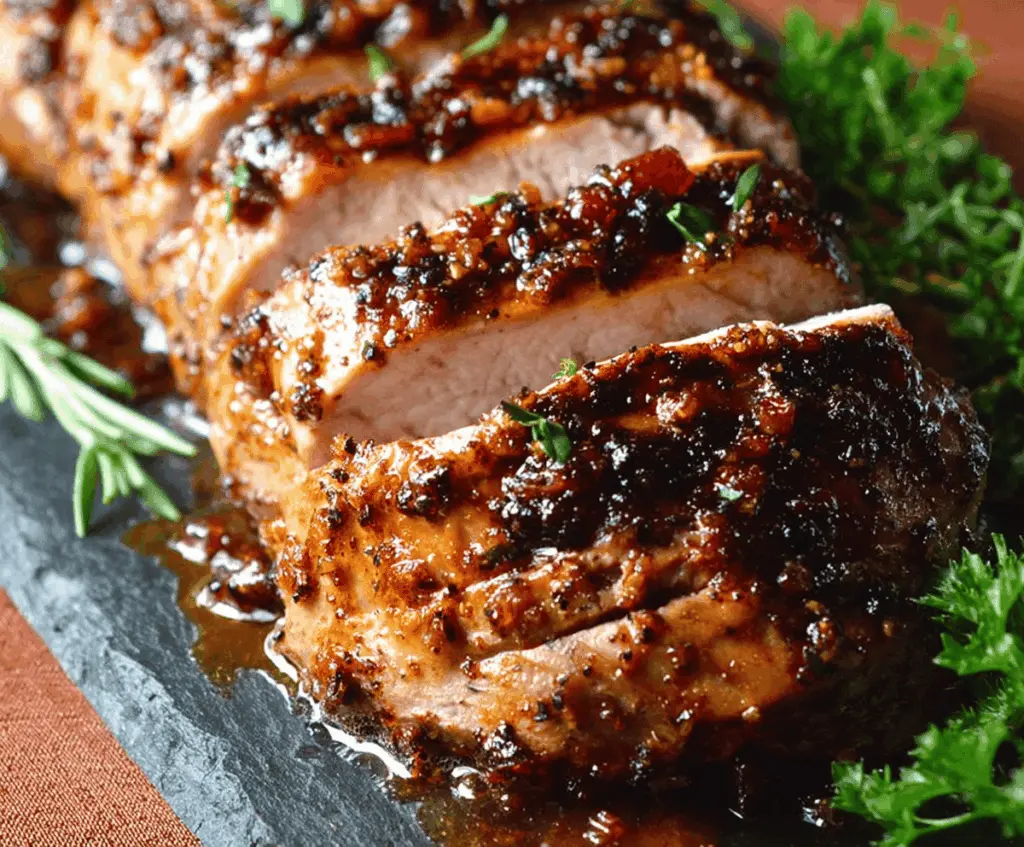 Maple Dijon Glazed Pork Tenderloin