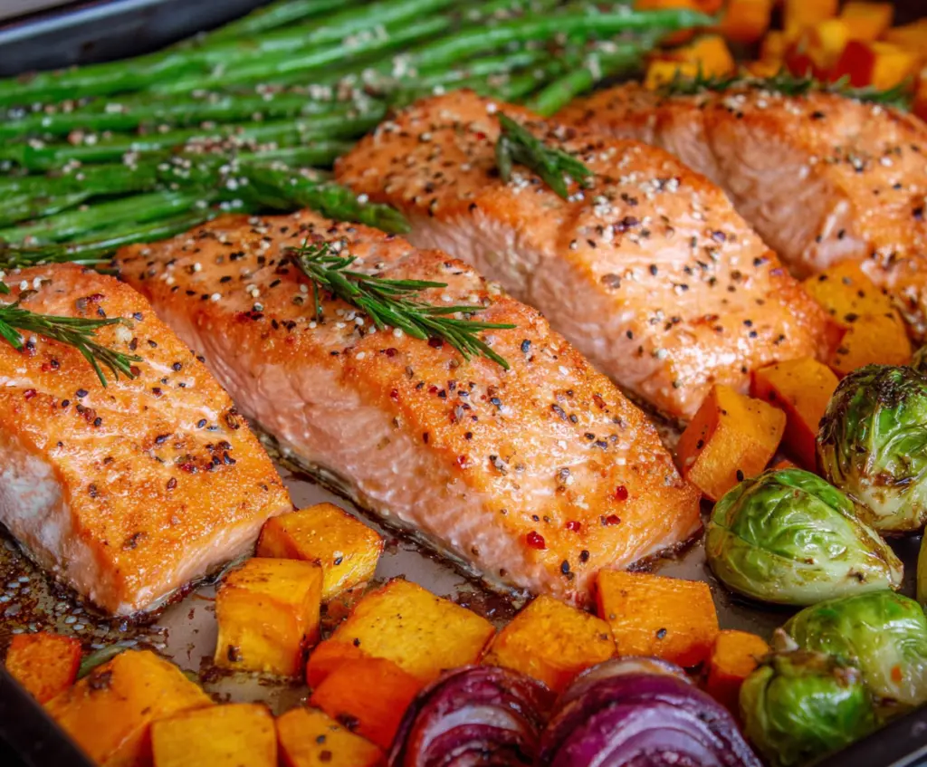 Maple Glazed Sheet Pan Salmon