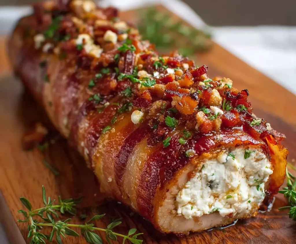 Million Dollar Bacon Goat Cheese Appetizer Log