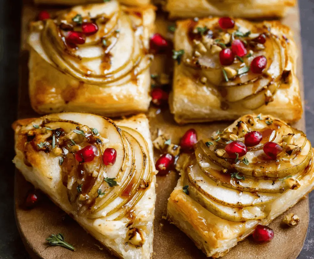 Pear and Brie Puff Pastry Bites
