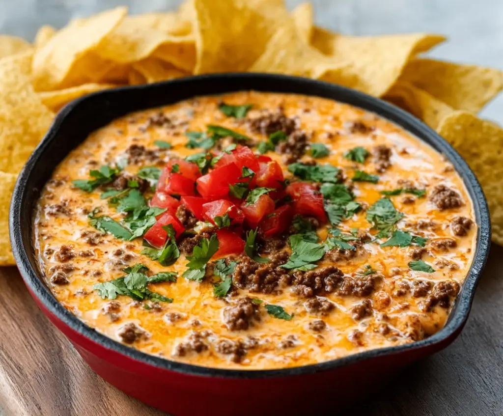 Rotel dip with ground beef