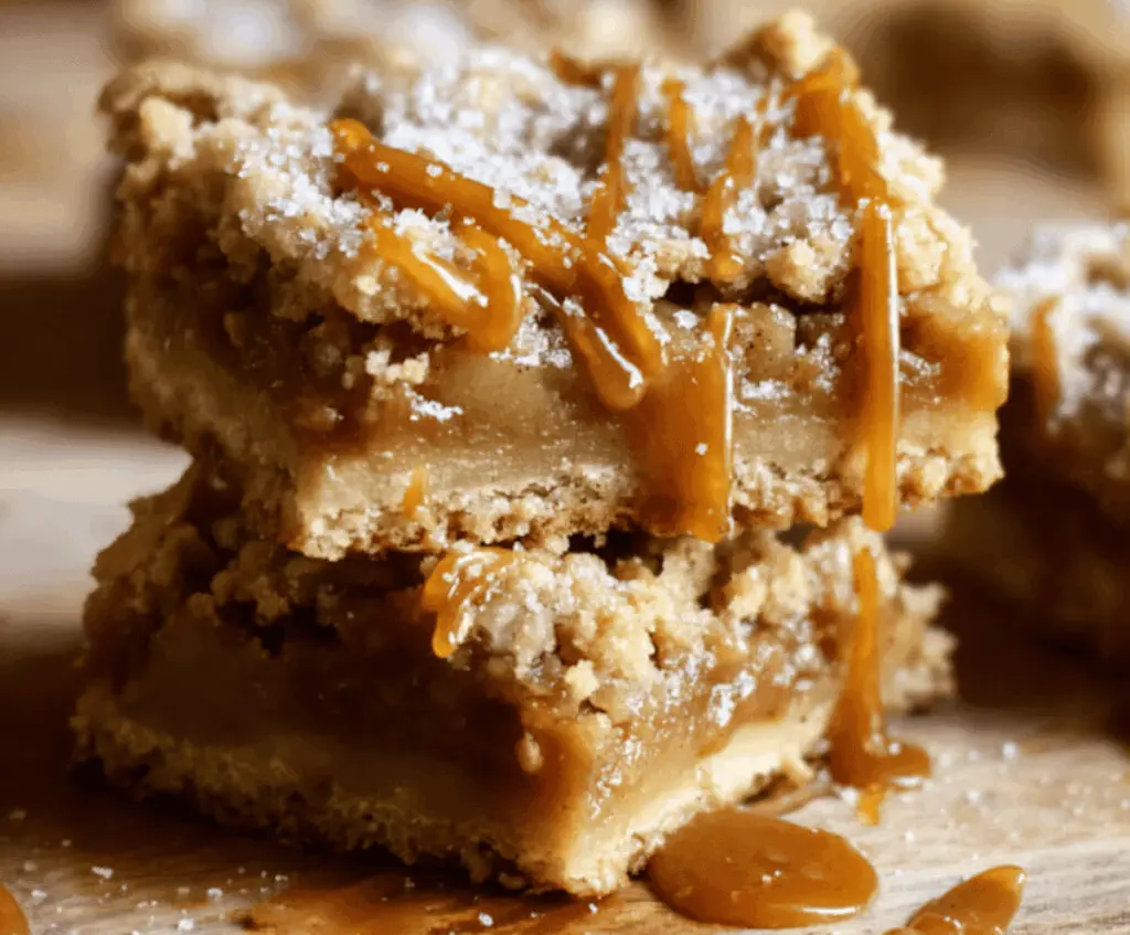 Salted Caramel Apple Bars