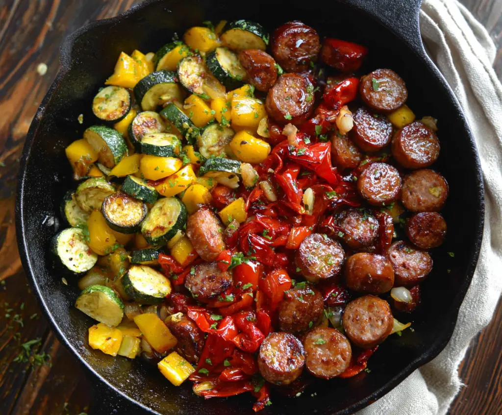 Sausage and veggie skillet