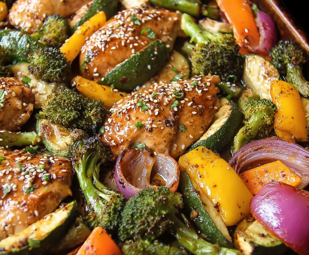 Sheet Pan Sesame Chicken and Veggies