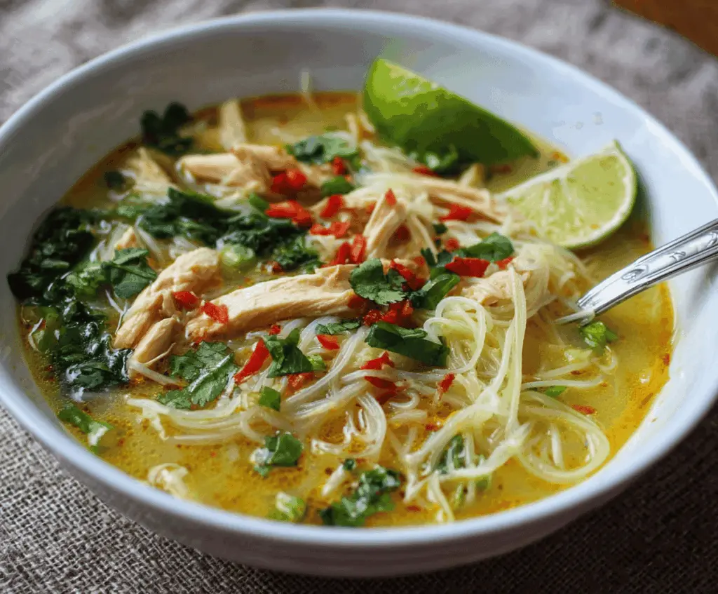 Thai chicken noodle soup